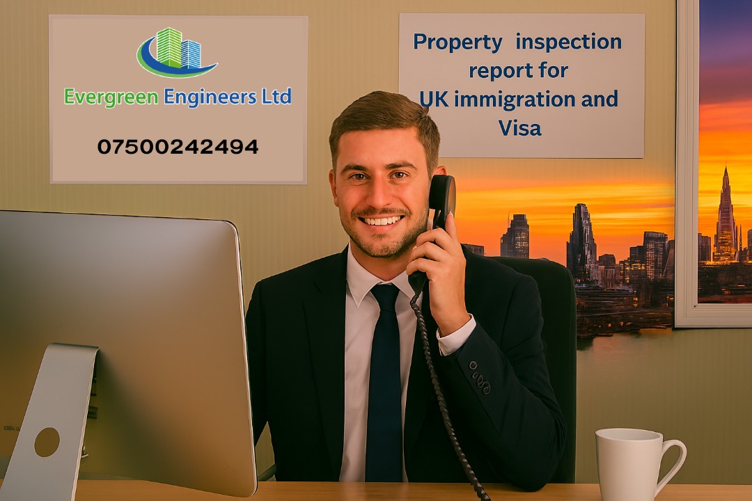 Property Inspection Report Enfield, London for UK immigration and visa application by Evergreen Engineers Ltd