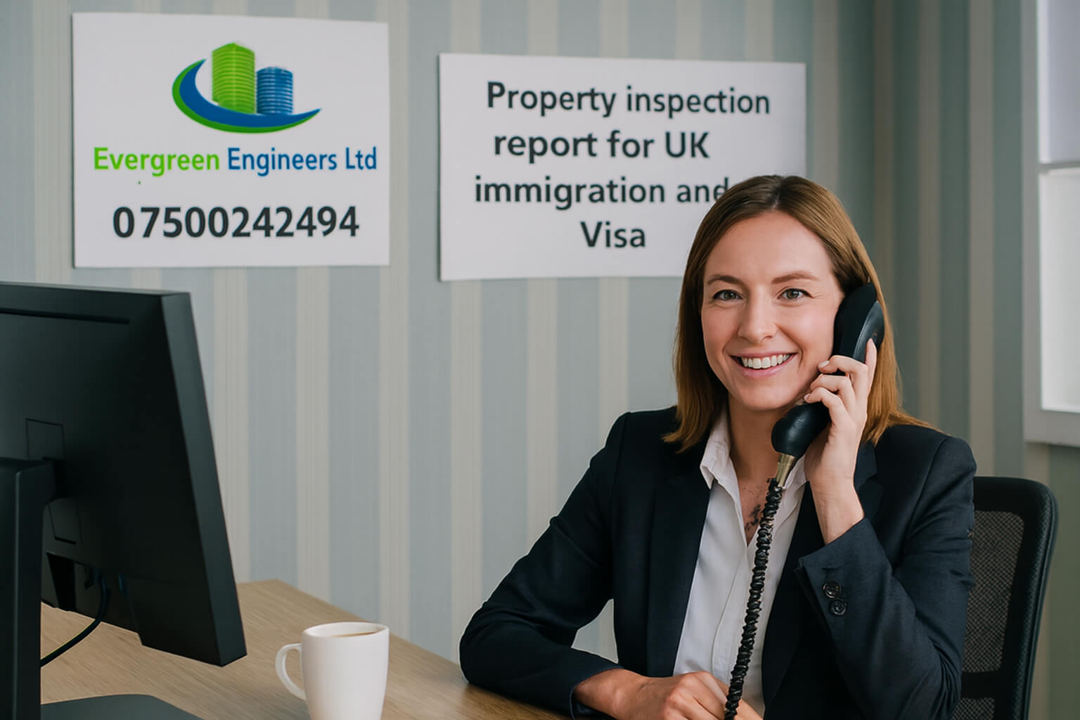 Professional Property Inspection Report for UK Visa and Immigration in South West London conducted by Evergreen Engineers Ltd qualified surveyor
