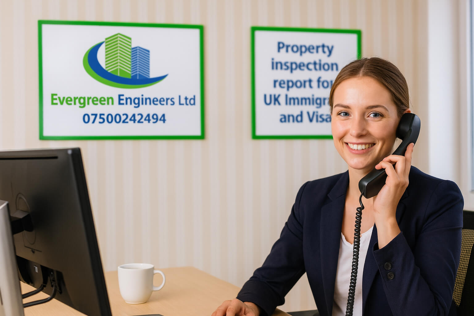 Property Inspection Report Twickenham for UK Immigration and Visa applications by Evergreen Engineers Ltd – professional document confirming adequate accommodation.